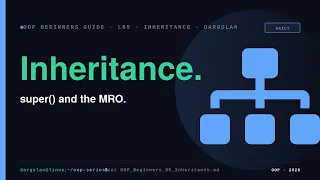 Python inheritance super and the MRO explained OOP L05 Daily
