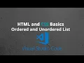 HTML and CSS Basics Ordered and Unordered List