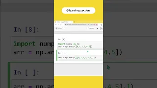 Creating 2-D array in Numpy Python Numpy Data science