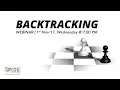 Live Webinar Backtracking Coding Ninjas
