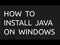 Lesson 2 How to install Java Windows
