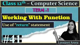 TERM 1 - Complete 12th Computer Science Working With Function