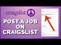 How to Post Jobs on Craigslist 2023