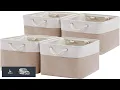 13 x 13 Inch Cube Storage Bins 4 Pack Large Collapsible Fabric
