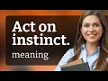 Acting on Instinct Understanding Spontaneous Decisions