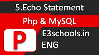 Echo statement in php Php Tutorial E3schools