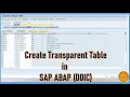 6 Create Transparent Table in SAP ABAP - Data Dictionary DDIC TCode