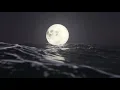 SLEEP MUSIC 3 hrs Delta Drone, hypnotic moon & waves. For meditation; instructions in description!