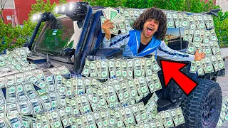 لزقت اكبر كميه عيديات على السياره و فرحنا الناس   جبنا العيد   دندنها