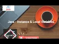 Instance Object Local Variables in Java Java Programming