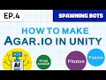 Tutorial Agar io clone in Unity Photon Fusion online multiplayer EP4 - Spawn bots