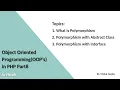 Object Oriented Programming in PHP Part8 Polymorphism