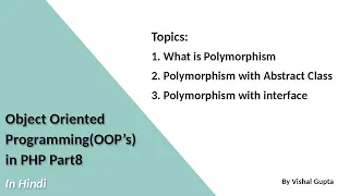 Object Oriented Programming in PHP Part8 Polymorphism
