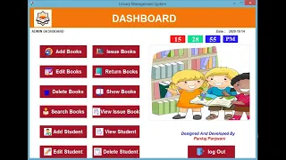 Library Management Python Tkinter Project By Pankaj Panjwani
