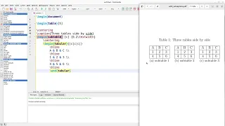 Create side by side Tables in LaTeX with a common caption