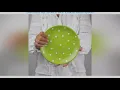 Review Handmade Lime Green and White Pottery Polka Dot Glazed 7 Side Plate Desser