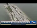 Eagle 8 flies over Pinellas County beaches impacted by red tide