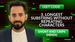 Leetcode 3 Longest Substring Without Repeating Characters Hindi Python Leetcode Optimized way