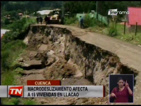 Macrodeslizamiento afecta a 15 viviendas en Llacao