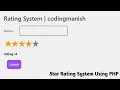 Star Rating System in PHP With Source Code