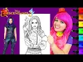 Coloring Mal Descendants 3 Disney Coloring Page Prismacolor Markers KiMMi THE CLOWN