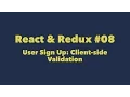 React Redux User Sign Up Client-side Validation