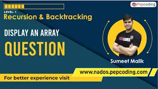 Display an Array - Question Recursion Data Structures and Algorithms in JAVA