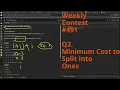 Leetcode Weekly Contest 491 Q2 Minimum Cost to Split into Ones