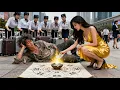 Download Lagu Belle femme a fait l'aumône de ＄100 à mendiant déchu,qui aurait cru que c'était un Empereur Divin !