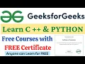 GeeksForGeeks Free Course With Certificate Learn C Python Free GfG Certificate