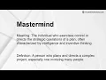 Mastermind Meaning