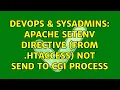 DevOps SysAdmins APACHE SetEnv directive from htaccess not send to CGI process