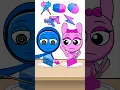 Sprunki Pink vs Blue Emoji Mukbang