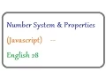 Number System and Properties in Javascript -