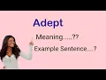 Adept meaning in urdu Adept ka urdu m matlab Adept meaning with sentence example