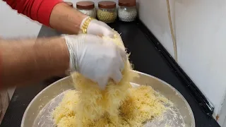 طريقة عمل الكنافة بالقشطة دندنها