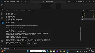 Todo In-Memory Python Console App Phase 1 - Step by Step Hackathon 2 Demo Presentation