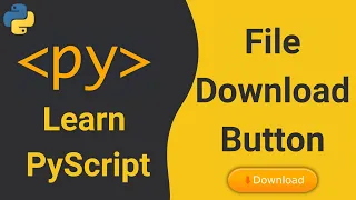 PyScript Tutorial - File Download Button in PyScript with Panel without JS