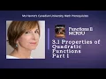 Functions 3 1 Properties of Quadratic Functions - part 1