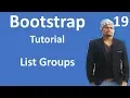 Bootstrap list group in Bootstrap tutorial for beginners