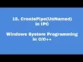 15 CreatePipe UnNamed in IPC - Windows System Programming in