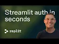 Add Auth to Streamlit in seconds with Replit Auth