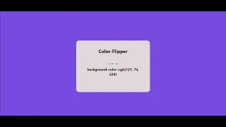 JavaScript Project Random Color Generator in JavaScript JavaScript Tutorial color-flipper