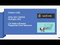 can make arithmetic progression from sequence leetcode leetcode 1502 Linear Solution