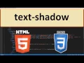 HTML5 and CSS3 25 - Text-Shadow