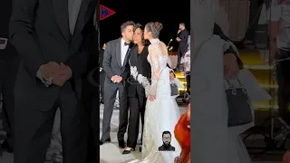 اسعاد يونس يقبلوها العرسان ليلي زاهر وهشام جمال بحضور بوسي 