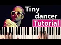 Como tocar Tiny dancer Elton John - Piano tutorial partitura y mp3