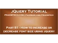 Increase decrease font size using jquery
