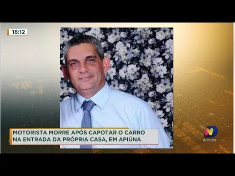 Motorista morre após capotar o carro na entrada da própria casa