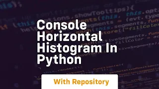 Console horizontal histogram in python